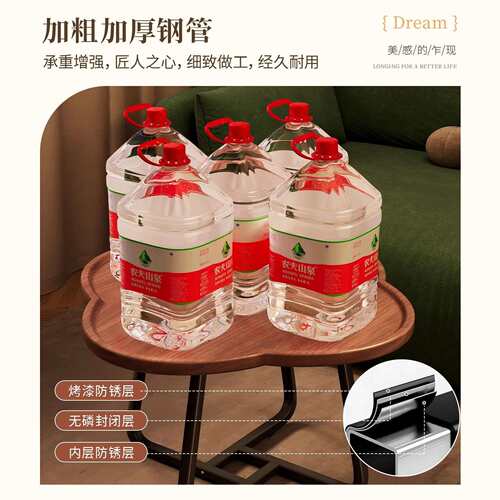 客厅家用小户型圆形茶几轻奢沙发组合边几边柜阳台简约移动小圆桌