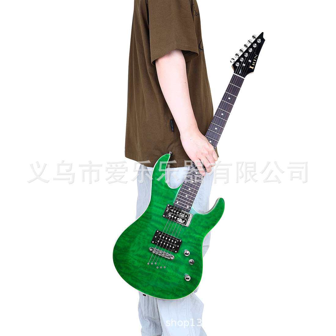 专业演奏电吉他套装R-371水波纹电吉他24品双双拾音器摇滚电吉他