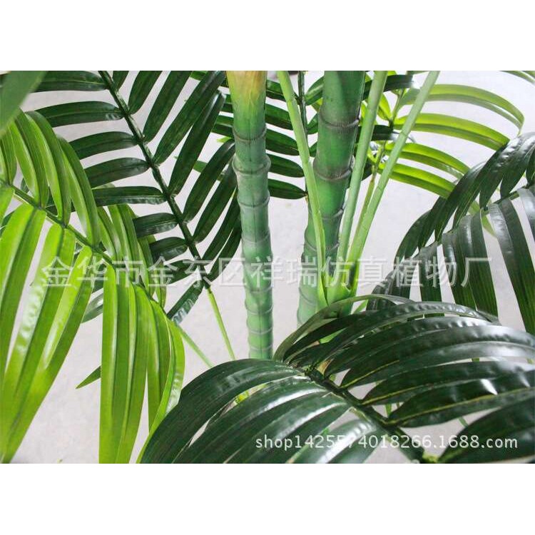 仿真椰子叶棕榈科热带植物叶5杆椰子叶果树假树美洲家居装饰