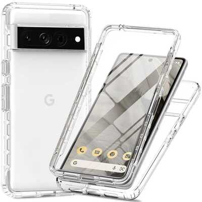 适用于Google Pixel8 Pixel7 Pixel6A 高透渐变屏保内置PET膜壳
