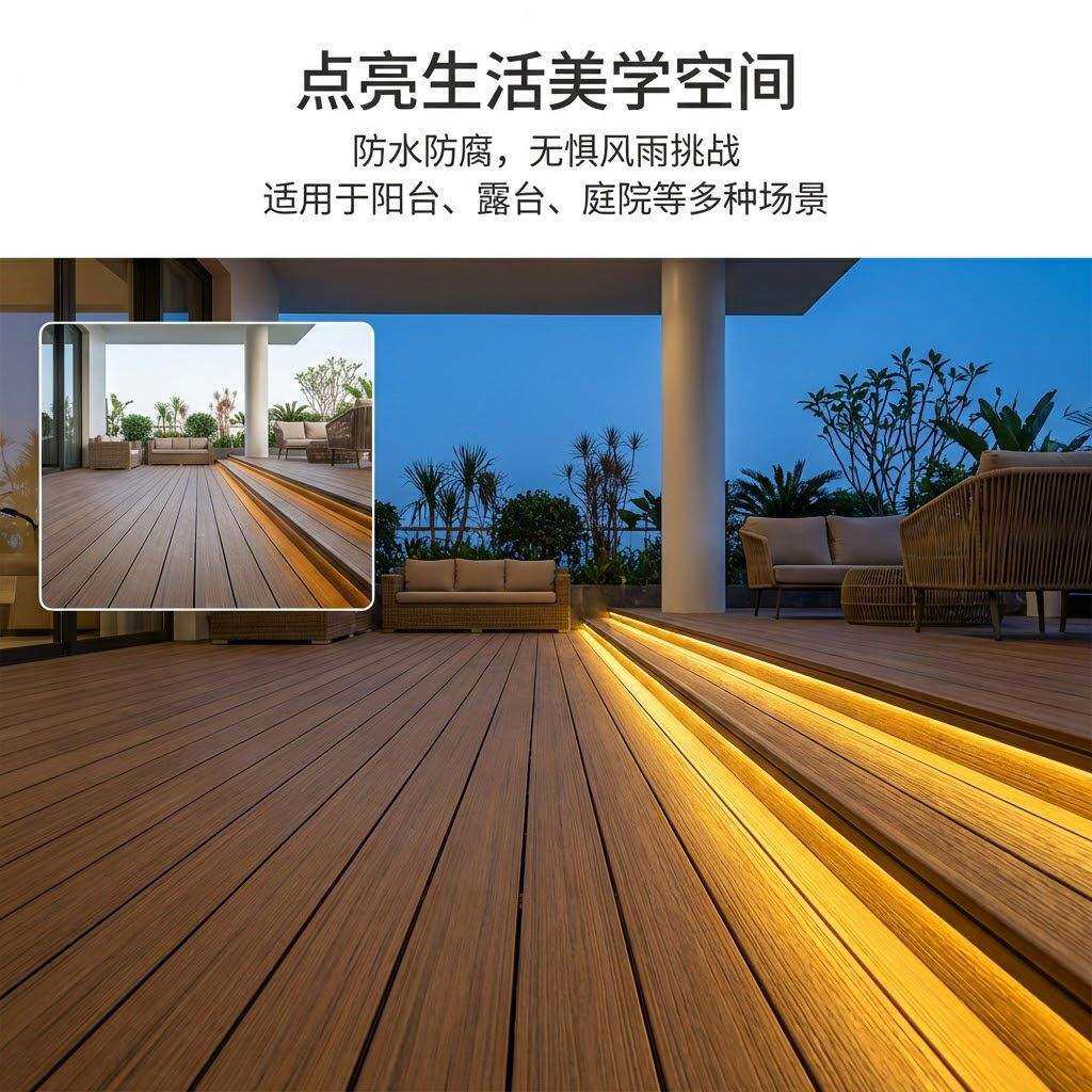 二代共挤塑木地板户外WPC木塑地板室外塑木板露台花园庭院防腐木