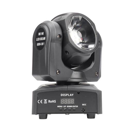 热夜总会发光二极管Dj铝60W RGBW 4IN1圆头光束舞台移动头灯