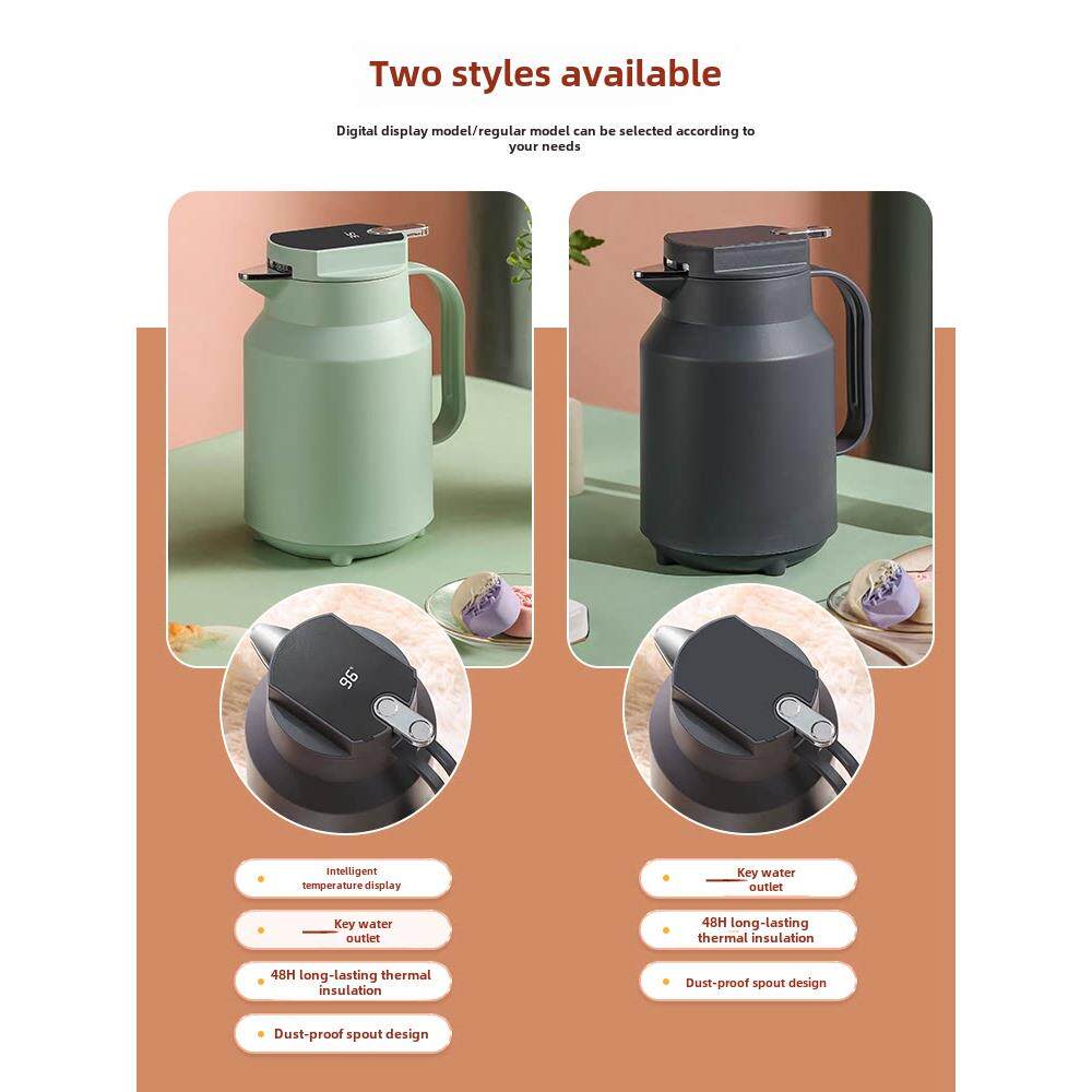 显温304不锈钢保温水壶家用保温防爆热水壶暖壶开水瓶焖茶壶暖壶