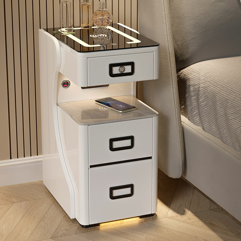智能极窄床头柜超窄保险箱蓝牙音箱无线充电器WIFI智能远程防盗柜