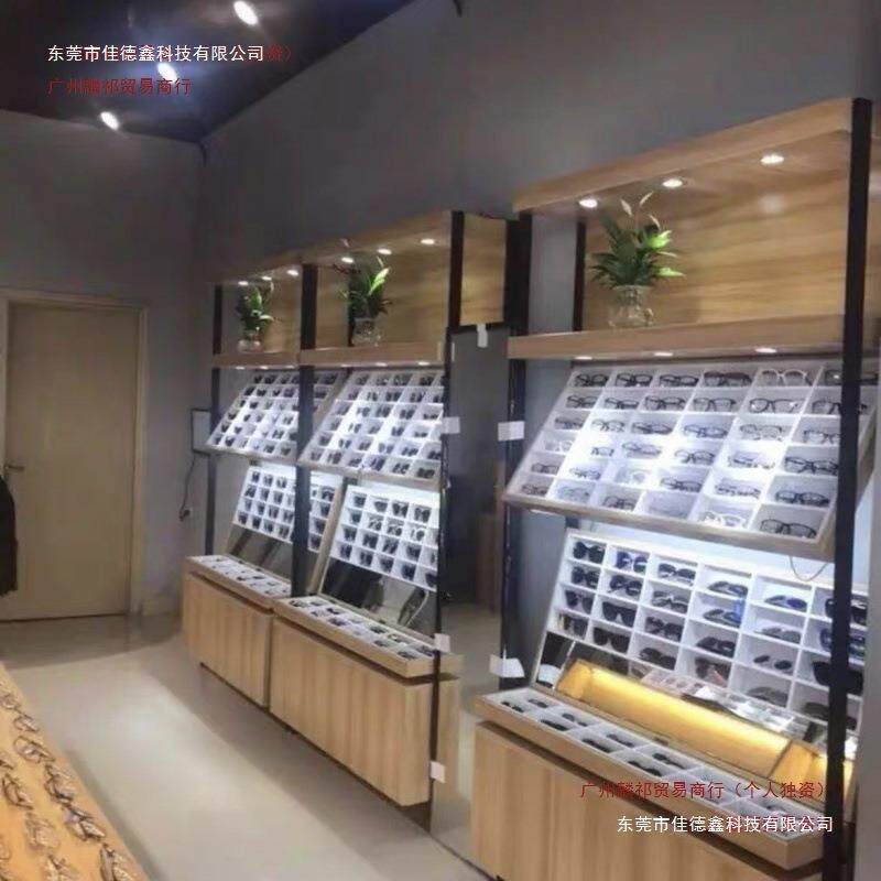 眼镜展示柜台快时尚眼镜店货架烤漆玻璃柜展柜近视太阳墨镜陈列柜
