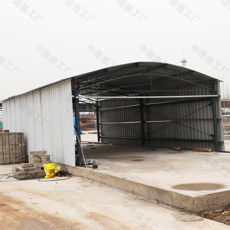 户外大型物流仓库彩钢板加工活动拼接圆弧棚厂房过道活动板房