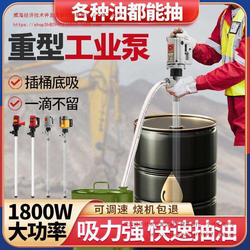 手提式电动油桶泵220v大功率抽液泵柴油食用油加油机抽油器抽油泵