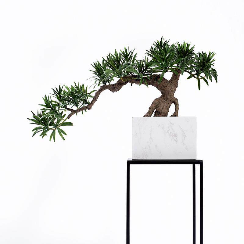 仿真绿植松树盆栽室内售楼处洽谈茶室办公室新中式日式小盆景摆件