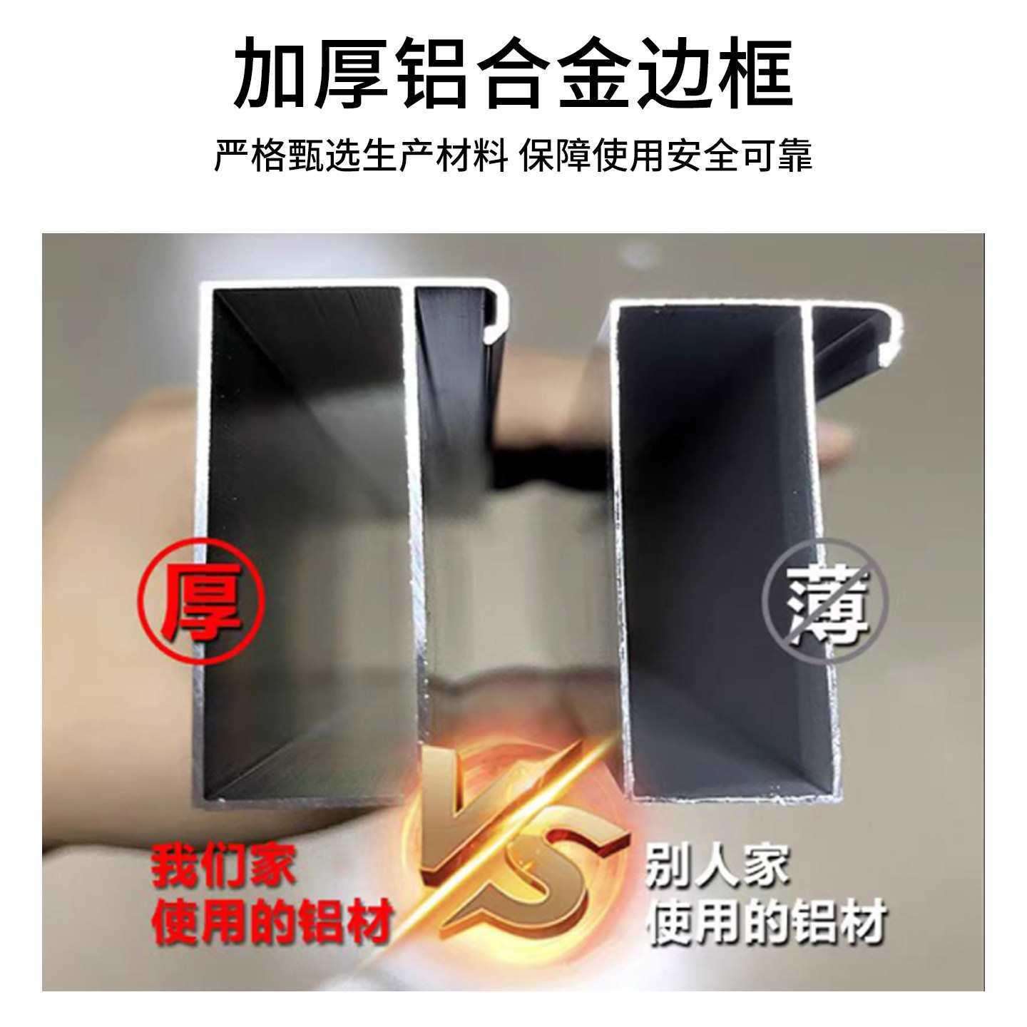 橱柜门钢化玻璃带框晶钢门铝合金大理石瓷砖厨房灶台门板自装