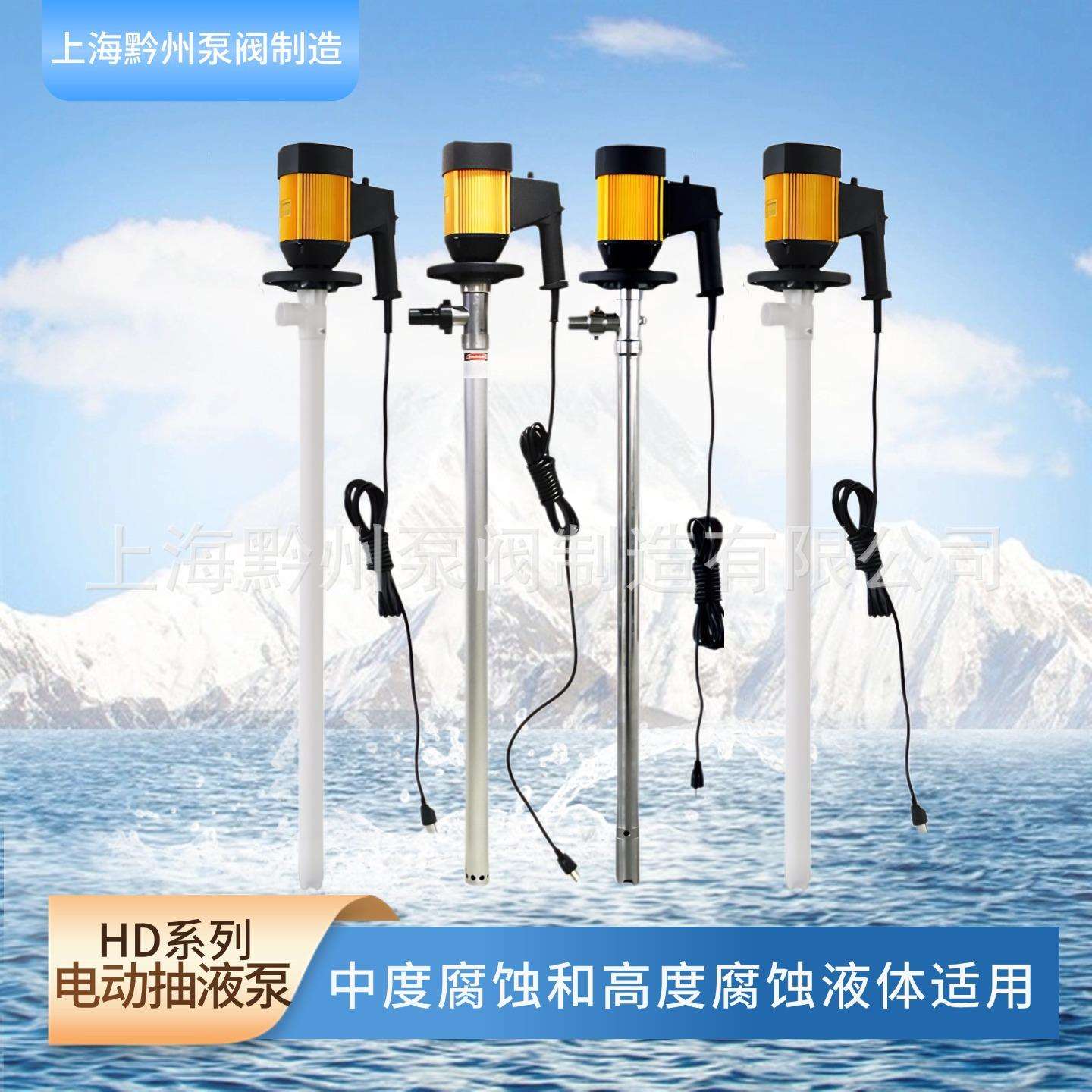 HD-E2-V+PPHT-1500mmHP耐腐蚀化工泵电动油泵电动油桶泵高扬