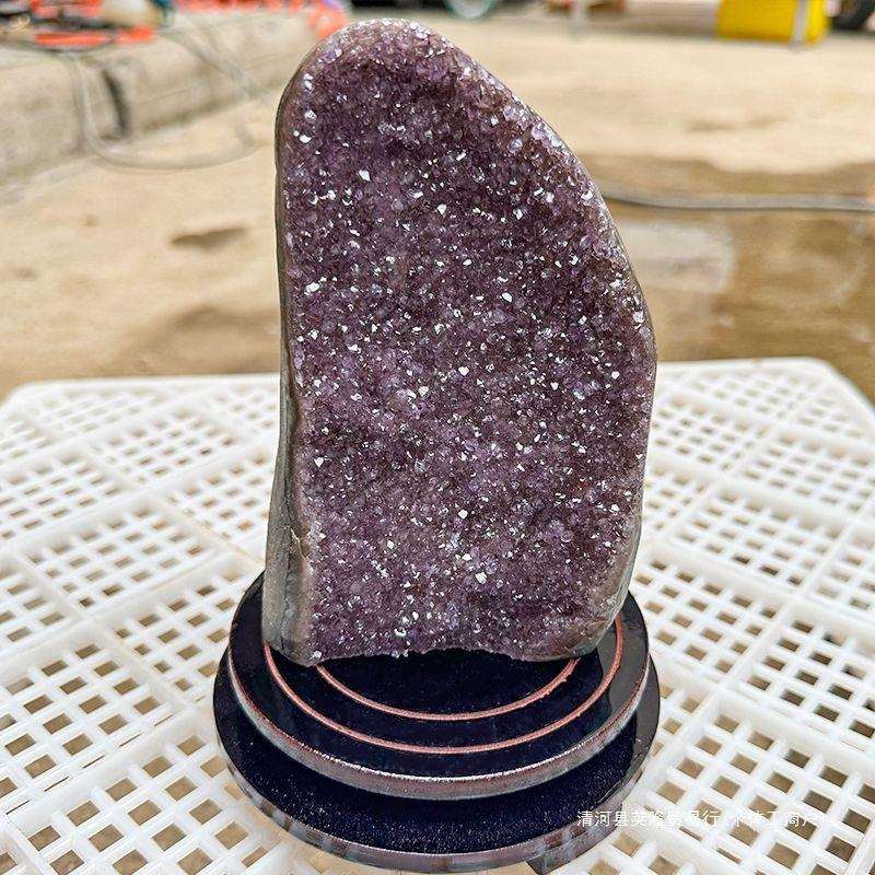 天然乌拉圭紫水晶晶簇晶镇摆件消磁净化石前台风水装饰办公室桌摆