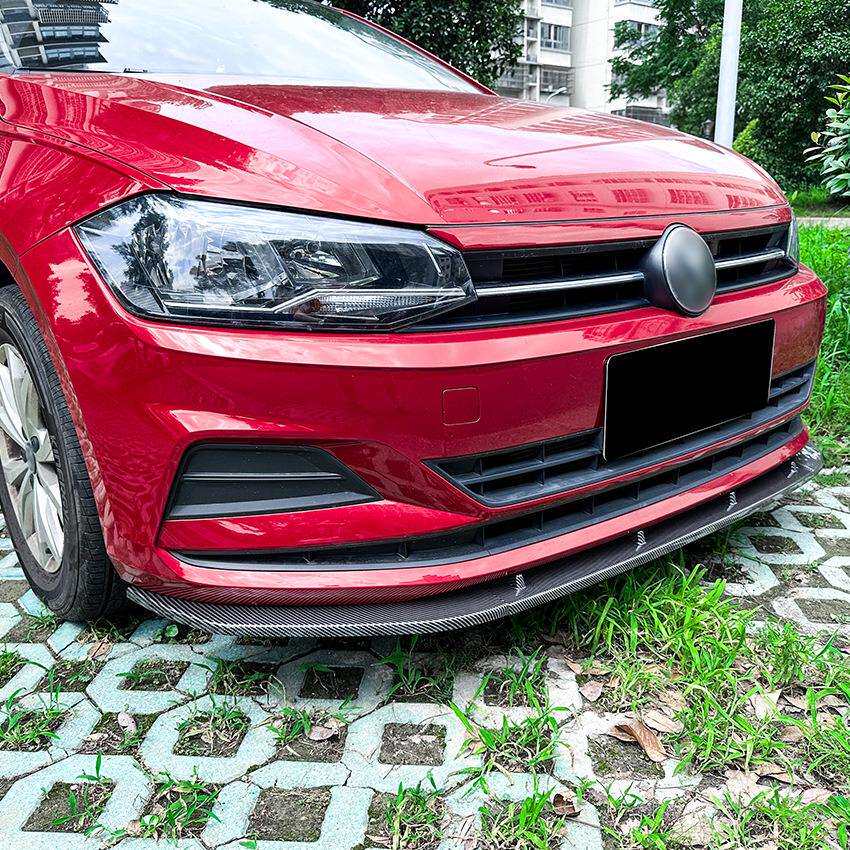 适用大众波罗 Polo MK6 2018+ 前杠前唇前铲外饰改装
