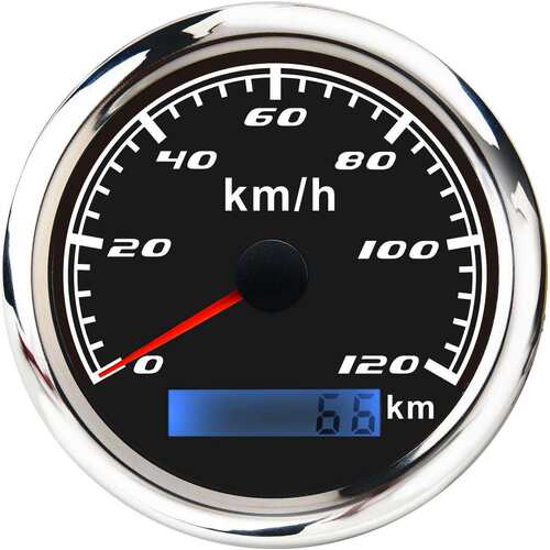 SPR斯璞瑞85mm车船改装速度表里程表公里可调120km/h迈速表码表