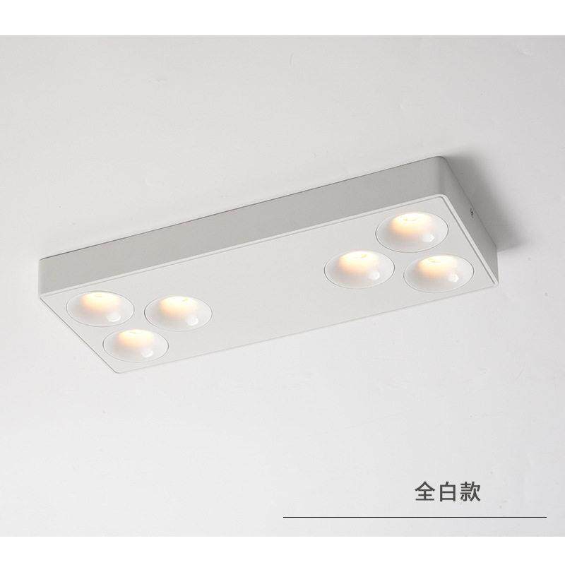 led超薄方形射灯无主灯明装防眩 顶灯卧室客厅阳台天花极简筒灯