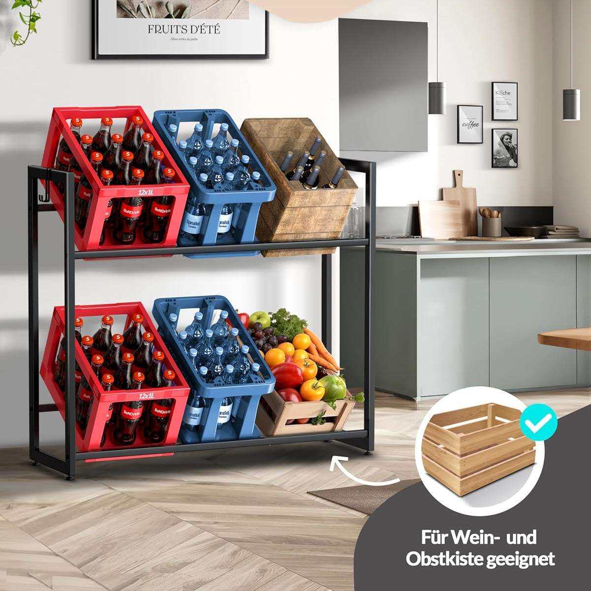 厂家热销铁艺啤酒箱架，室内、地摊多功能铁艺置物架