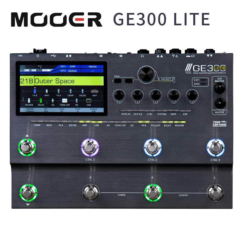 MOOER魔耳GE300LITE电吉他专业级综合效果器GE250带音箱模拟采样