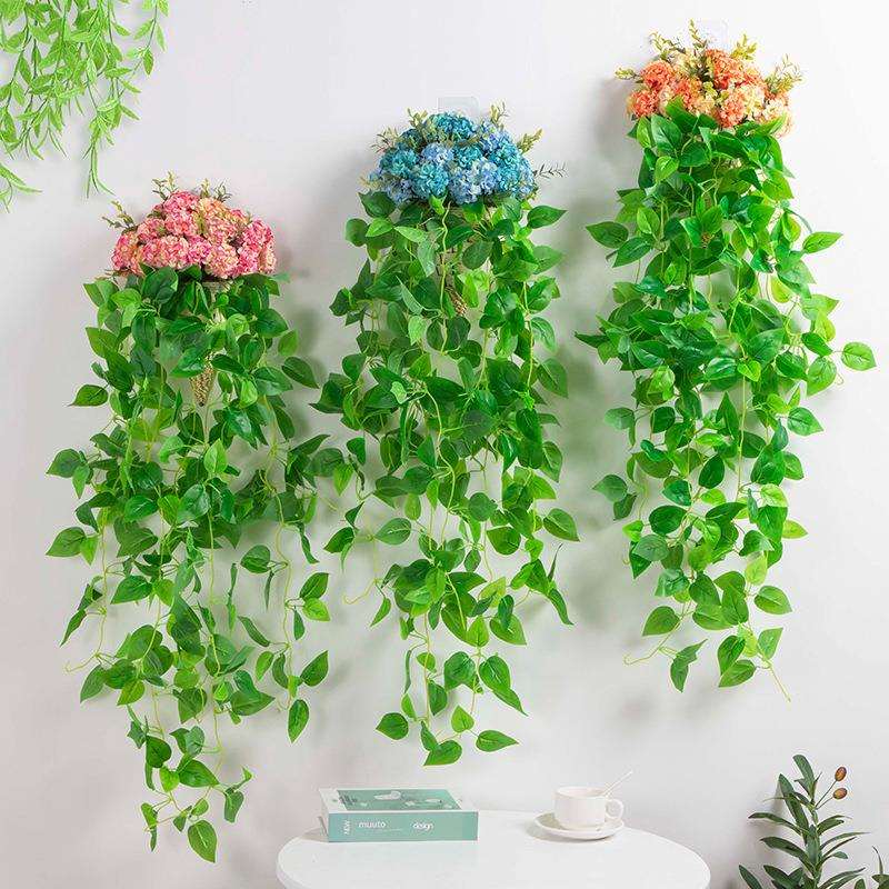 新品墙上绿植花篮装饰花绿萝墙面挂花客厅墙壁挂饰花盆装饰品