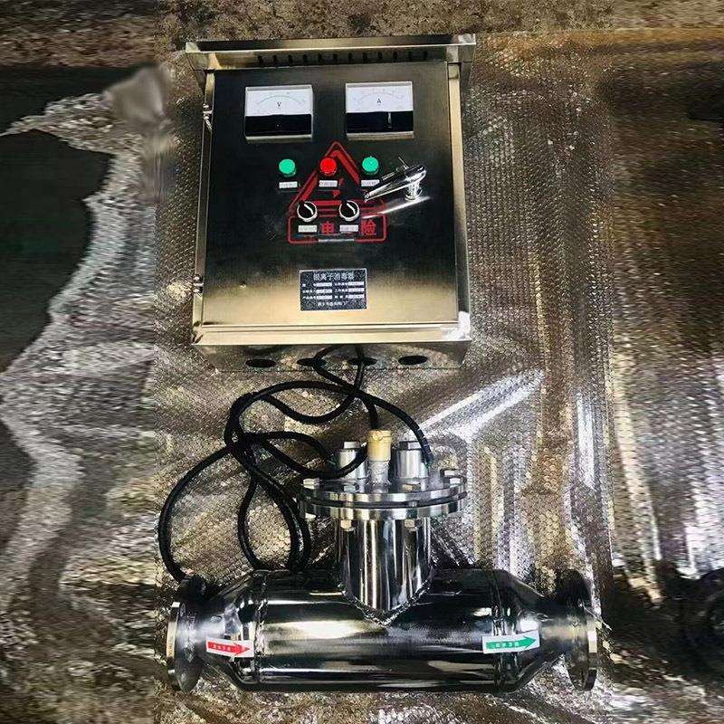 盈都 304不锈钢铜银离子消毒器 浴池水处理管道式铜银离子发生器