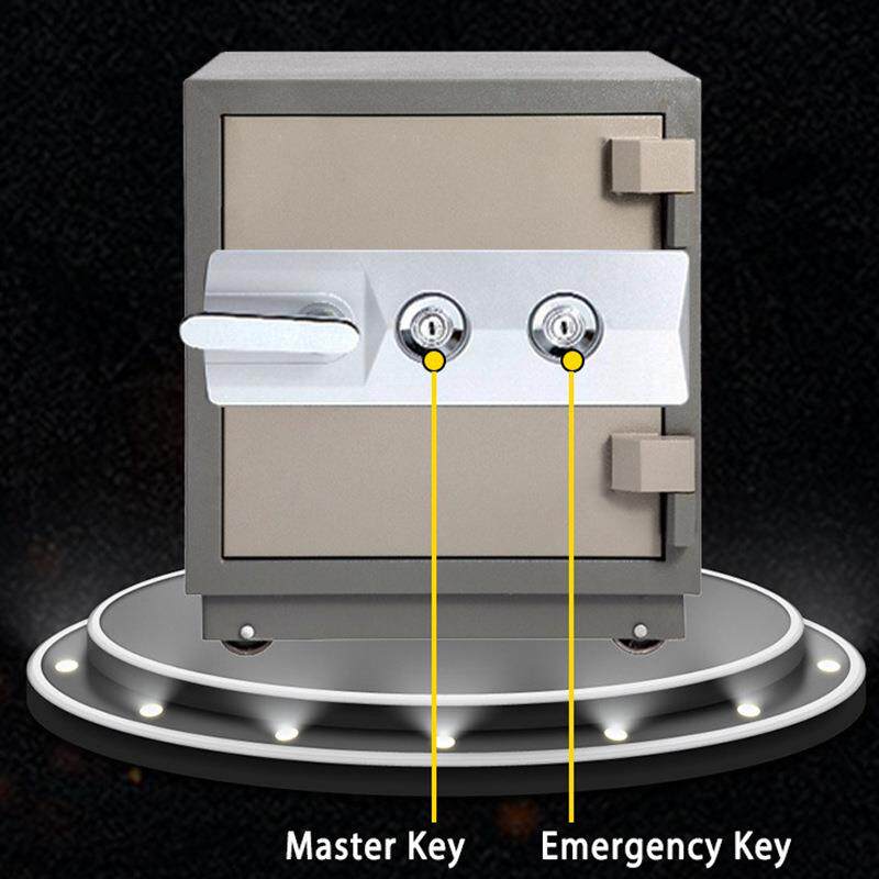万家保防火柜H4/6全钢防盗酒店办公家用商务双钥匙扣跨境保险箱