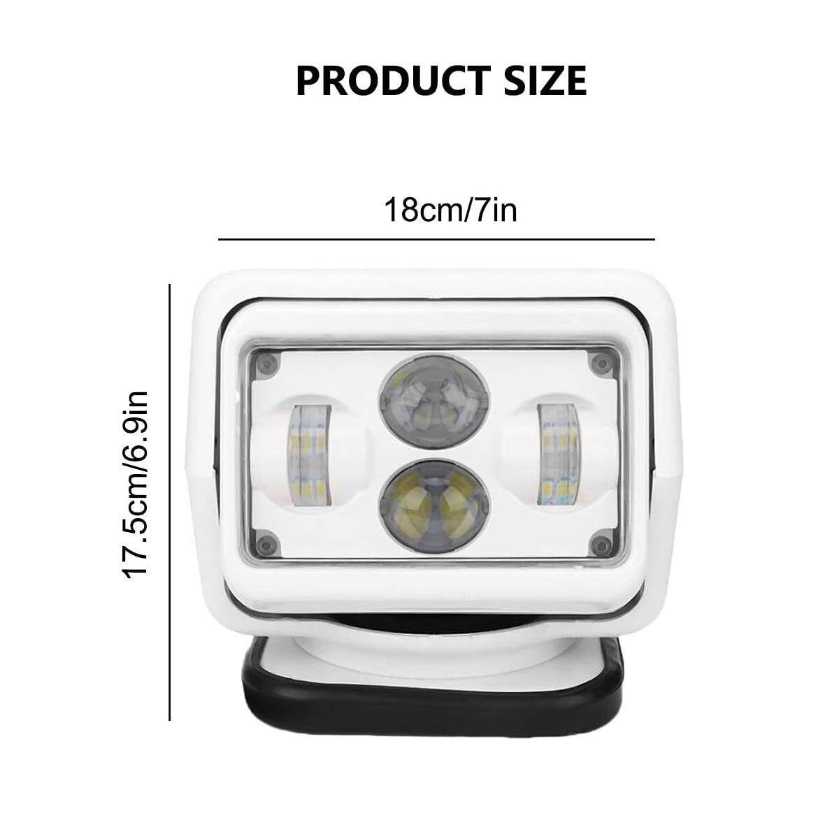 龙版60W LED遥控探照灯游艇搜索灯 越野工作灯 高脚 白色