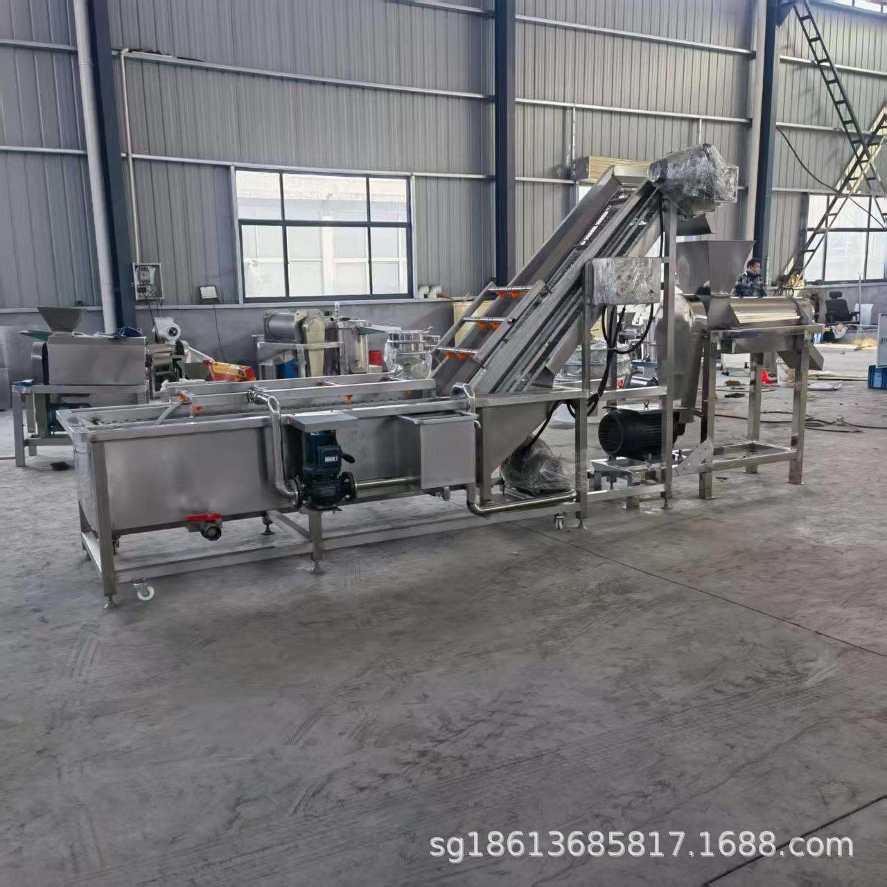 工业大型萝卜榨汁机 果蔬清洗榨汁流水线 商用柠檬菠萝螺旋压汁机