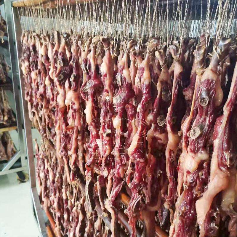 腊鸭腿条烘干机 鸭肉条烘干房 空气能热泵腊味肉类冷热风烘干设备