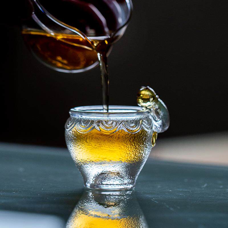 琉璃萌宠猫咪主人杯茶杯个人专用高档玻璃咖啡杯故宫猫杯子江山杯