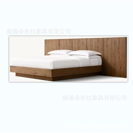 RH美式简约实木双人床国王卧室家具高端豪华大床