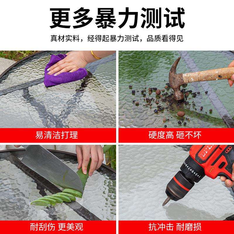 户外家具桌椅组合花园阳台庭院休闲折叠桌椅奶茶店咖啡厅玻璃桌子