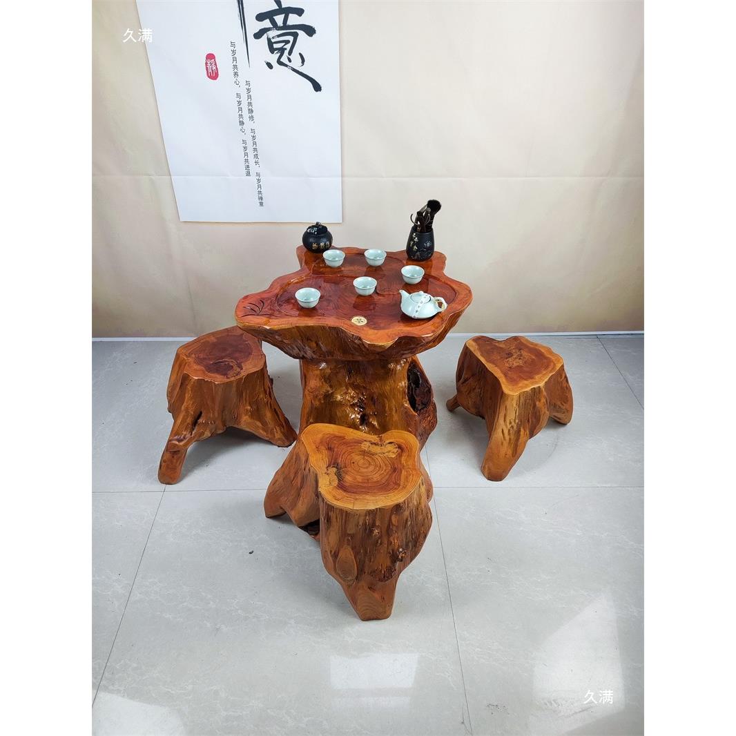 根雕茶桌实木茶台家用客厅整体树根茶海经济型小号阳台小茶几其他