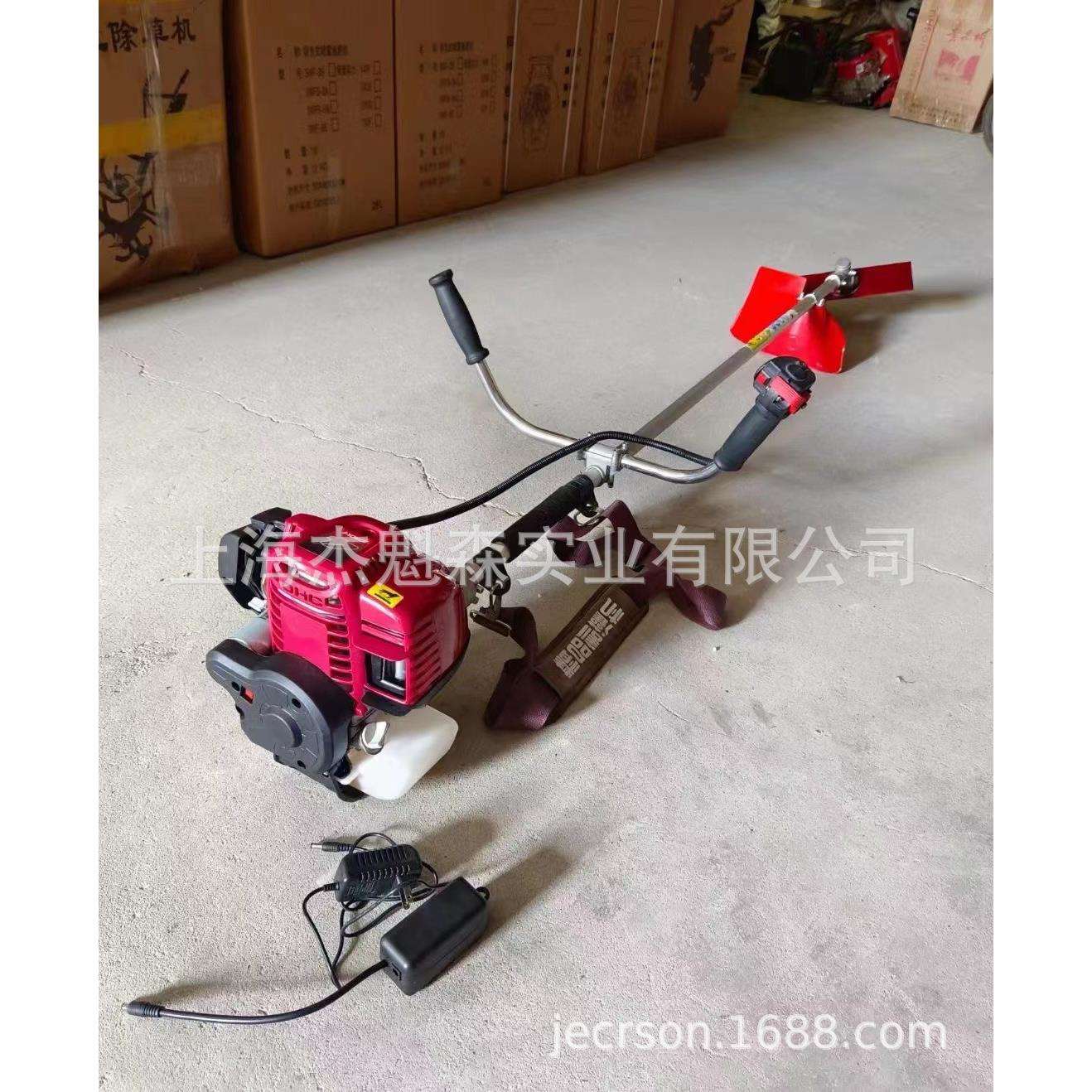 四冲程电启动汽油割草机小型割灌机多功能农用汽油除草收割稻机