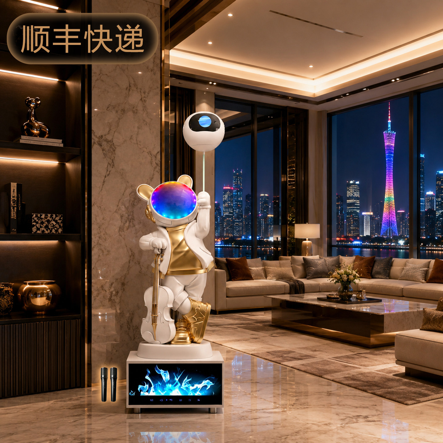 小爱宇航员太空人大落地摆件沙发边电视柜旁乔迁礼物客厅轻奢装饰