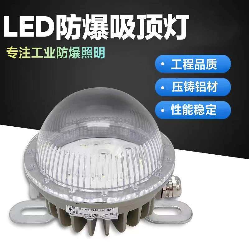 LED防爆灯DC24V吸顶式隧道泛光灯12V仓库220照明灯20WIP66三防灯