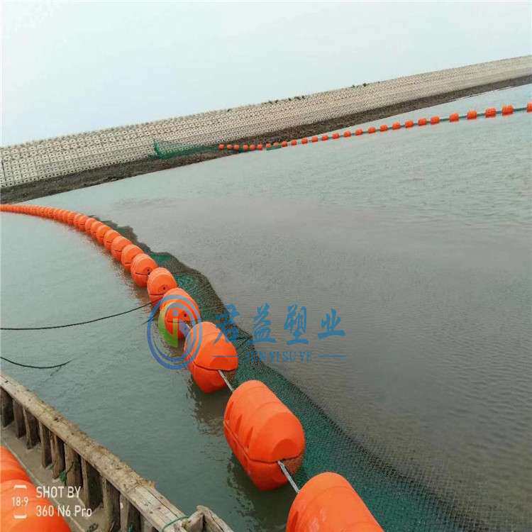 电站塑料拦污浮筒 君益组合对夹拦污排漂 水库挂网拦截浮筒60*100