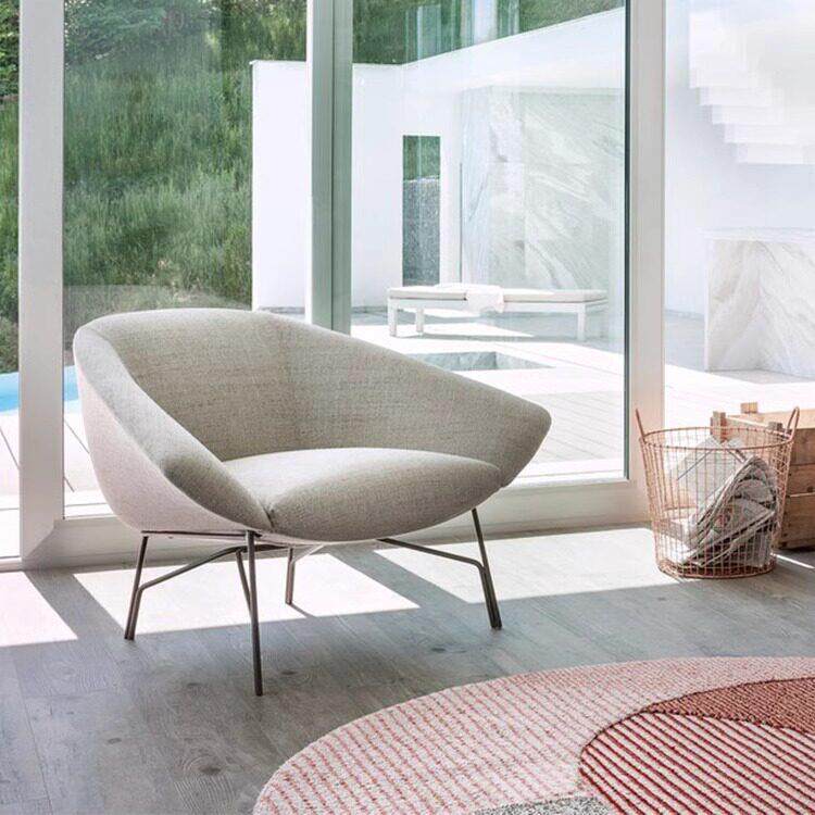 轻奢极简设计师人休闲椅客厅卧室双人沙发咖啡厅阳台懒人沙发椅