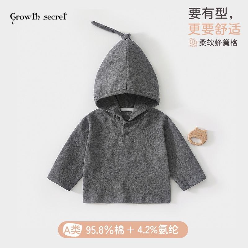 宝宝春秋季纯棉连帽卫衣男女童a泳帽