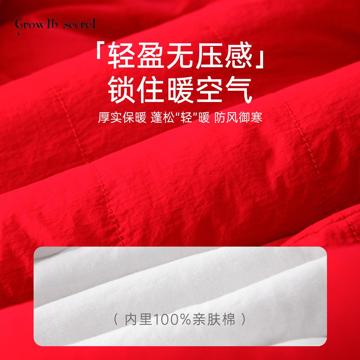 婴儿拜年服冬季300g加厚连帽衣新生儿抱衣宝宝红色连体衣过年衣服