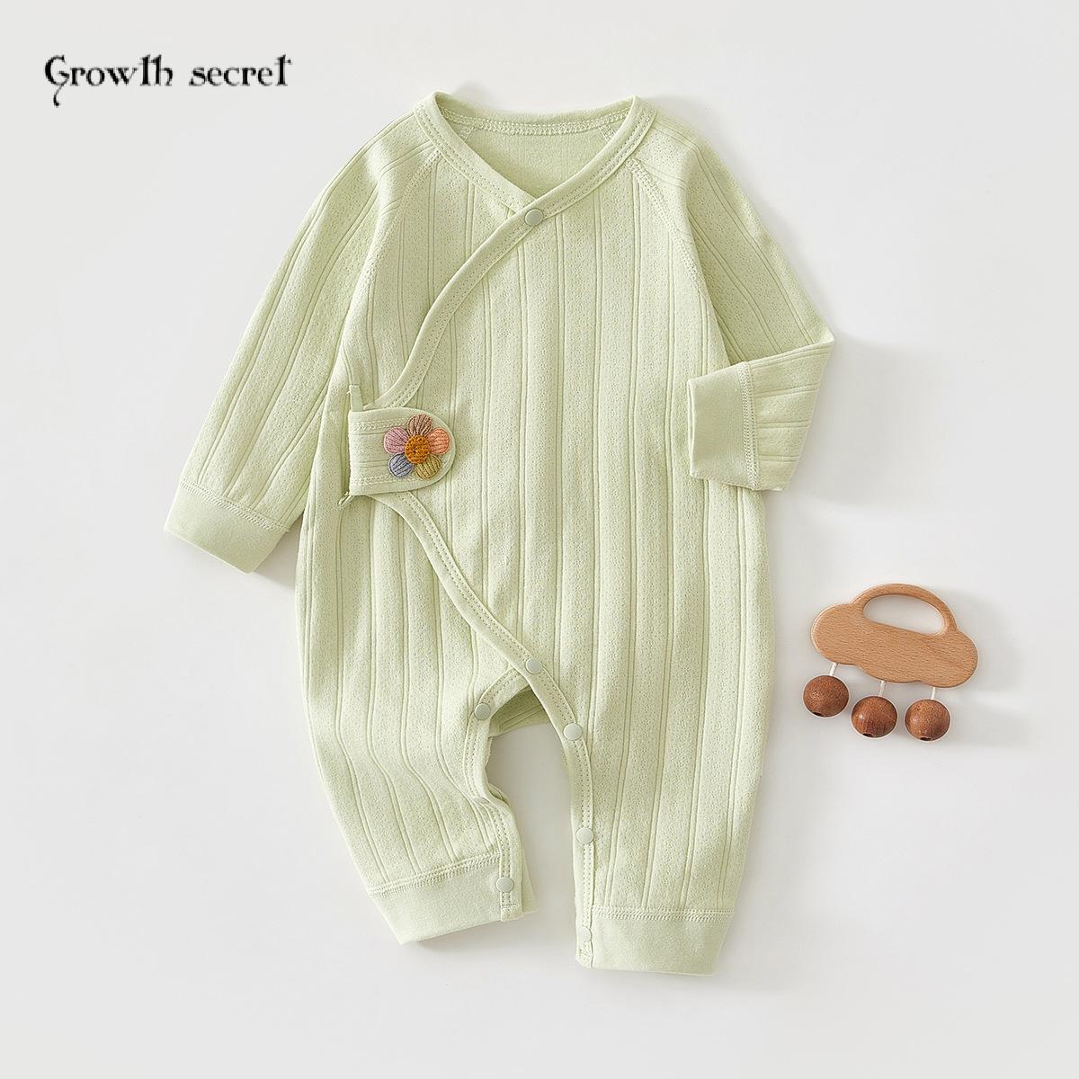 婴儿连体衣春秋款纯棉无骨爬服新生儿秋冬打底睡衣宝宝爬服护肚衣