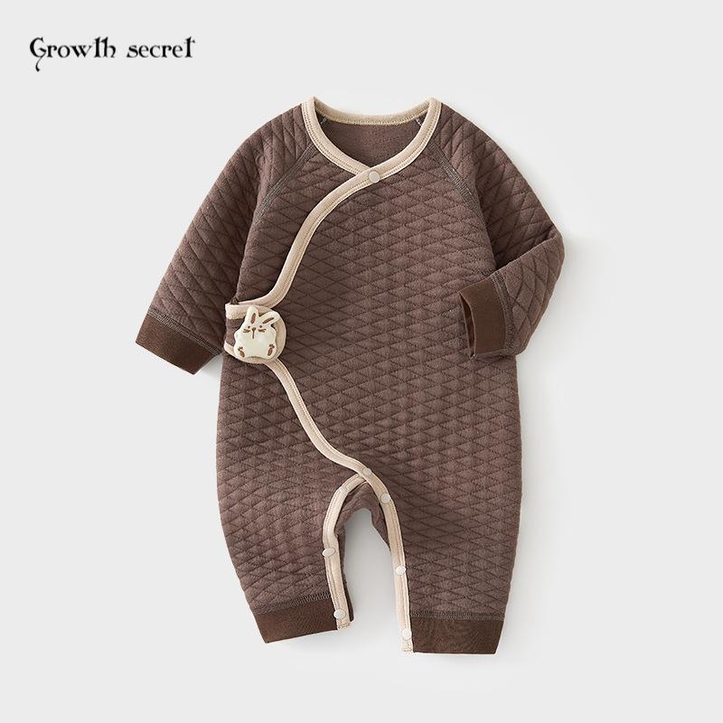新生儿婴儿蝴蝶衣保暖连体衣宝宝夹棉空气加厚爬服初生和尚服哈衣