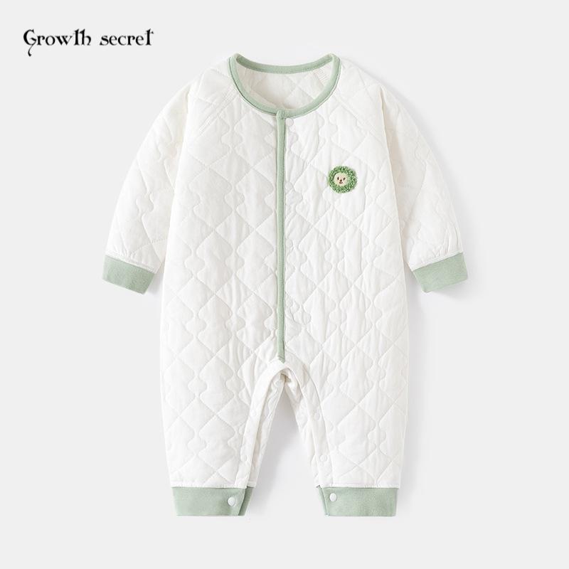 婴儿40克加棉连体衣宝宝夹棉秋冬无骨哈衣薄棉加厚对门爬服儿童