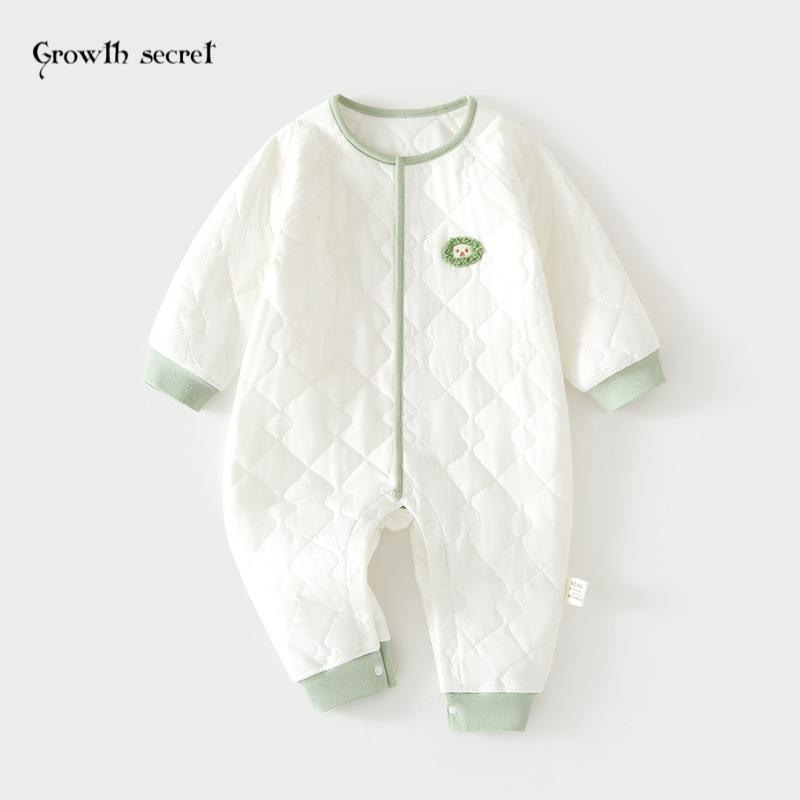 婴儿40克加棉连体衣宝宝夹棉秋冬无骨哈衣薄棉加厚对门爬服儿童