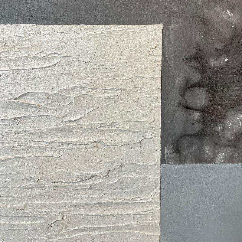 家居装饰挂画新式简约纯色立体肌理创意手绘油画客厅装饰画心艺术