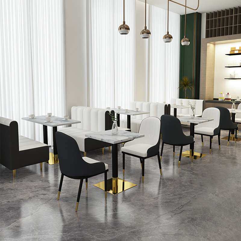 牛排店转角卡座休闲桌洽谈餐桌椅组合西餐厅餐饮奶茶店咖啡厅沙发