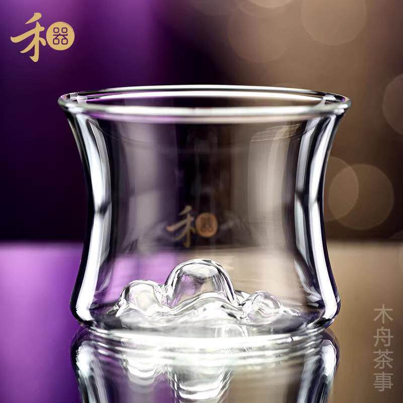 禾器迷翠观龙滤网不锈钢茶漏滤网玻璃茶漏高档分茶器专用茶具配件
