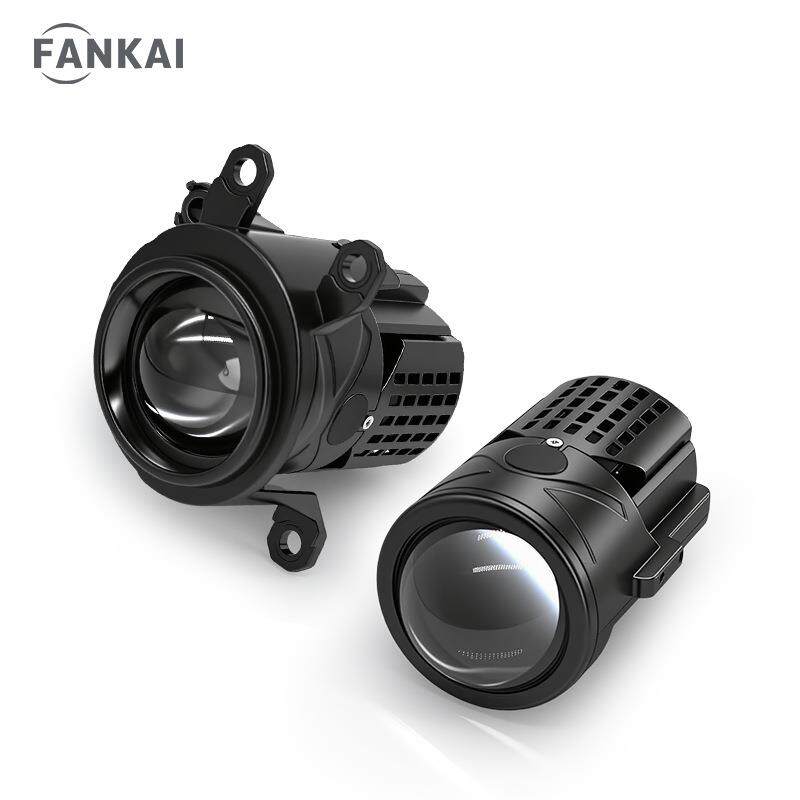 跨境2 Inch三色LED雾灯双光透镜双灯杯55W大功率远近一体fog lens