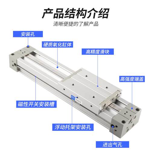 MY1M机械式滑台无杆气缸MY1C16/20/25/32-100-200-300-500-600
