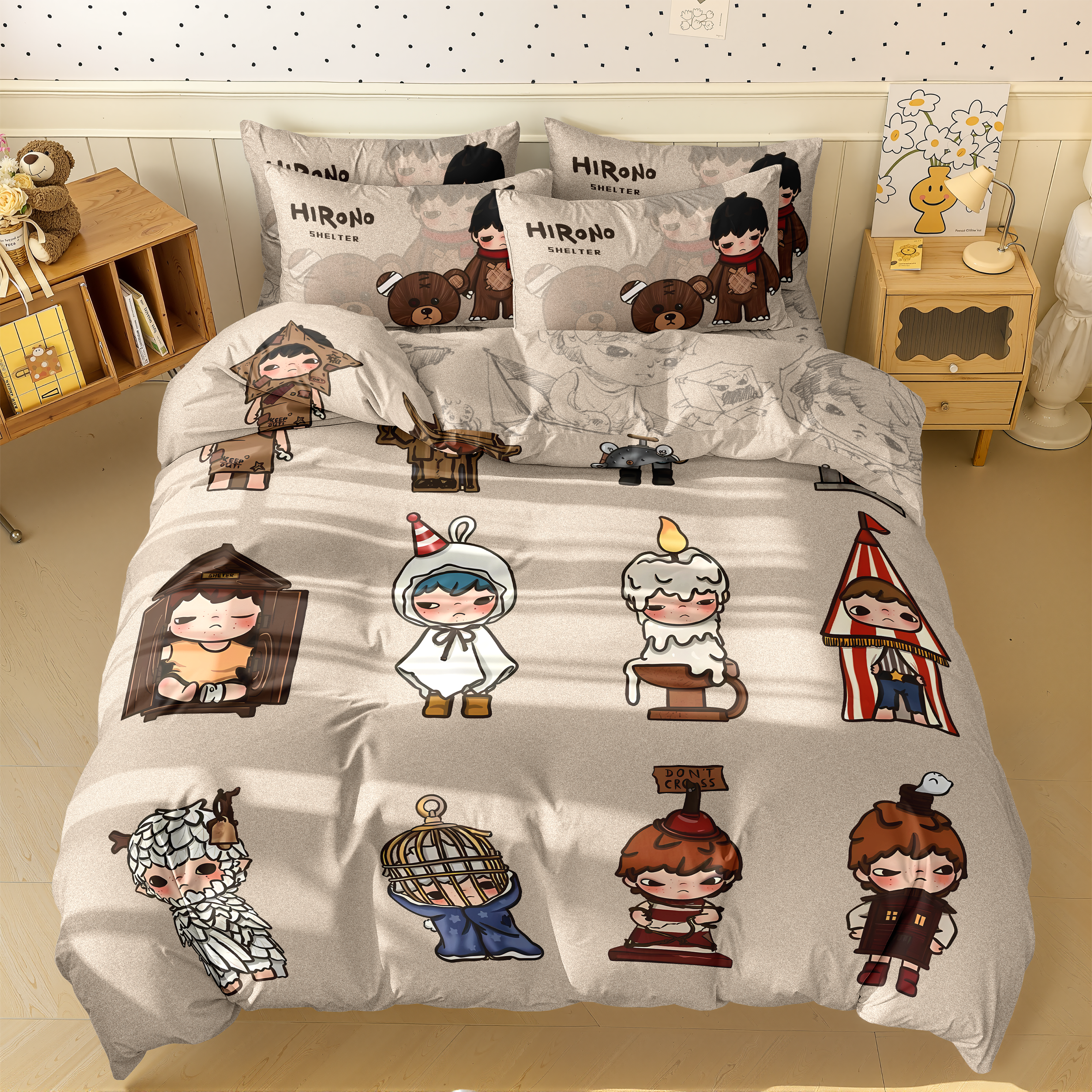 HIRONO小野卡通全棉儿童床品