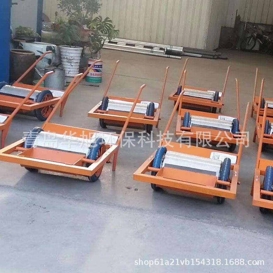 手推式便携式滚筒吸铁粉钢丸磁力小车 车间散落钢丸收集 吸砂小车