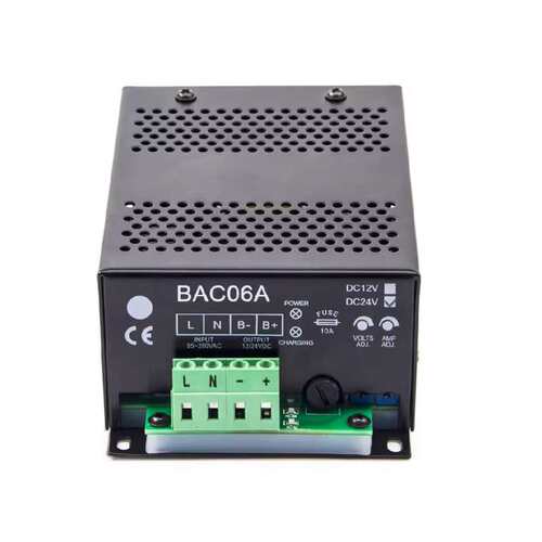 优质柴油机铅酸蓄电池电瓶自动浮充充电器BAC06A智能充电器12V24V