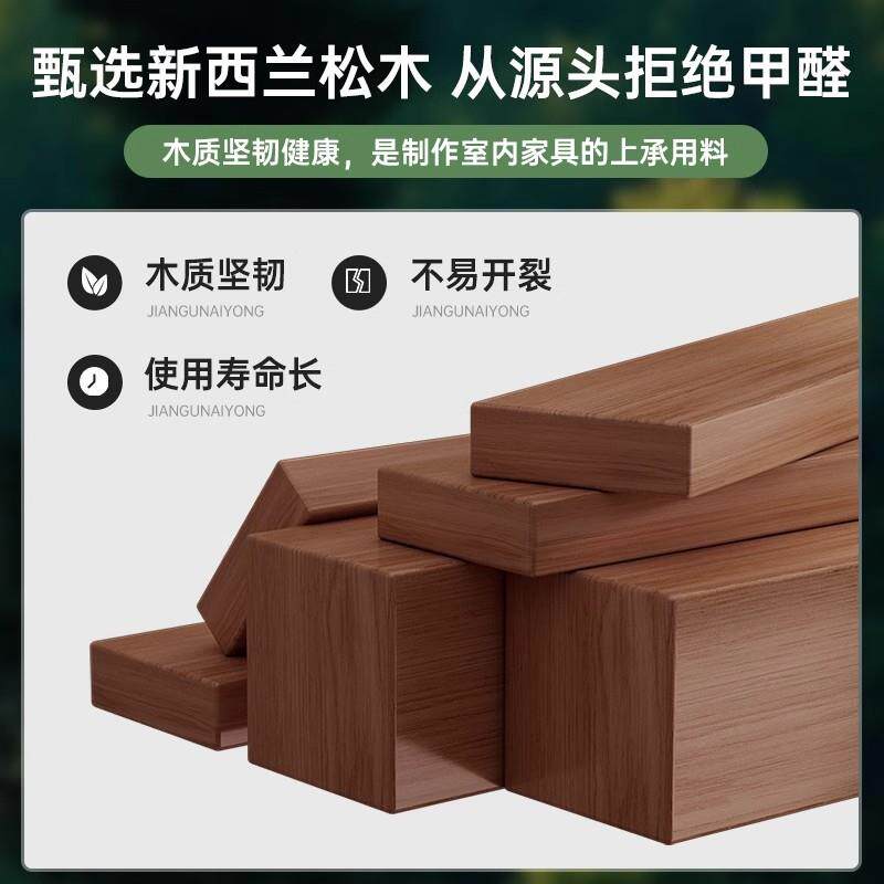书柜带木腿榫卯实木书架置物架床头收纳柜家用靠墙组合储物展示柜